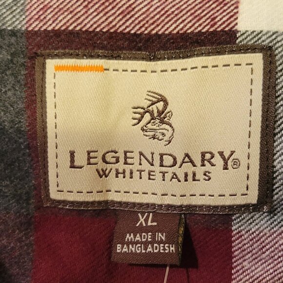 Legendary Whitetails Firelight Gray and Black Popover Flannel Tunic NEW Size XL - Picture 9 of 15